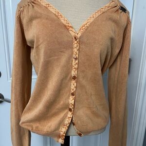 14- Women's Tan Cardigan Sweater